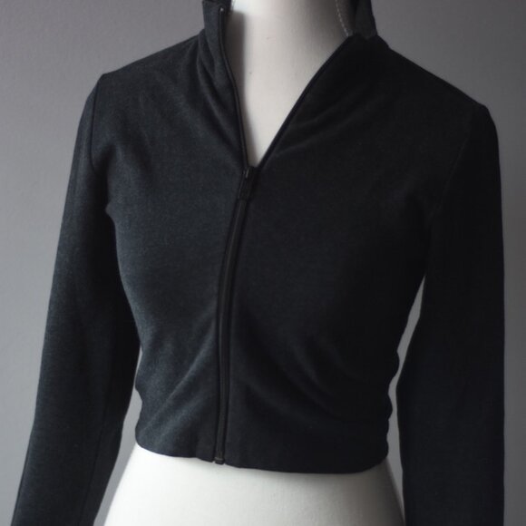 TNA Jackets & Blazers - Aritzia TNA Santa Cruz Zip-Up in Heathered Black